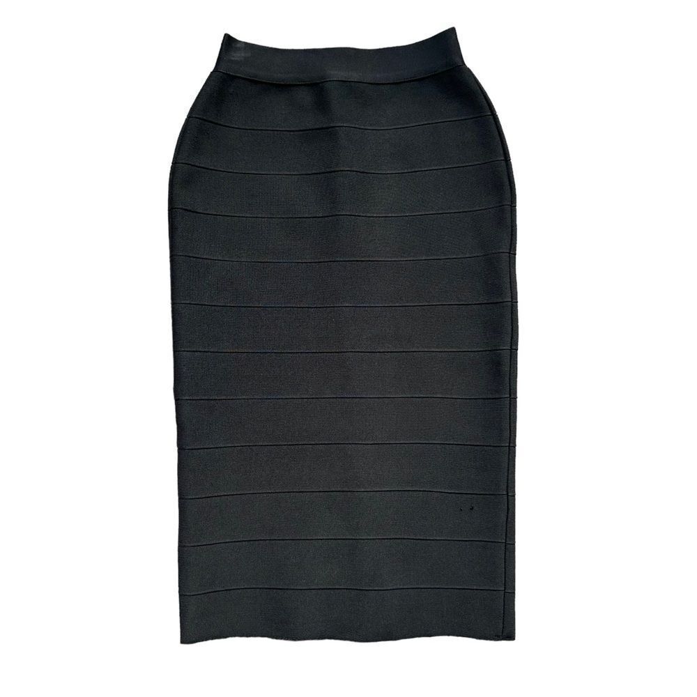 🔃Luxury Black Elastic Bandage Midi Skirt